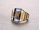  Gold stainless steel men's ring