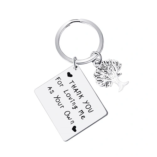 AliExpress Fast Selling  316L Stainless Steel Keyboard Thanks for Your Love Gift Key Ring Keychain Customize