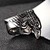 animal head men's ring  gold