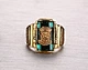  Gold stainless steel men's ring