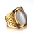 White Green Gemstone  Women Bella Ring