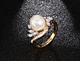 Pearl Engagement Finger Ring
