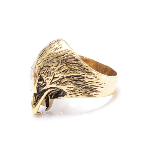 animal head men's ring  gold