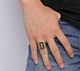  Gold stainless steel men's ring