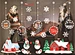 fashion christmas window sticker