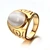 White Green Gemstone  Women Bella Ring