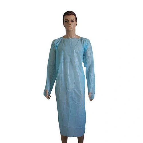 Premium Plastic Dustproof Clothes Waterproof Blue PE Protective Sleeves Apron