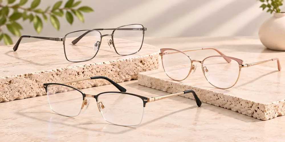 HONKAN wholesale metal glasses full rim semi rimless and fashionable optical frames