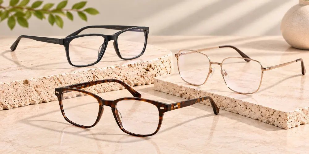 HONKAN wholesale square glasses featuring acetate, TR90 and metal square optical frames