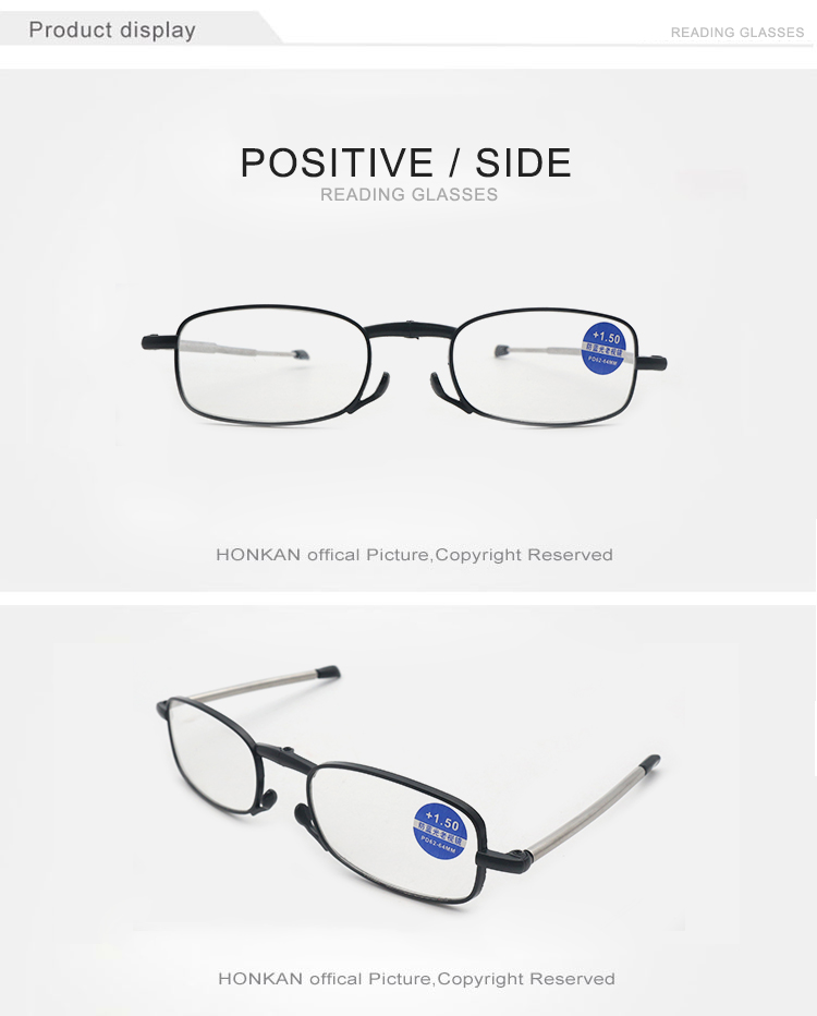 Hot Selling Foldable Clear Men Women Reading Glasses Mini Retractable Reading Glasses
