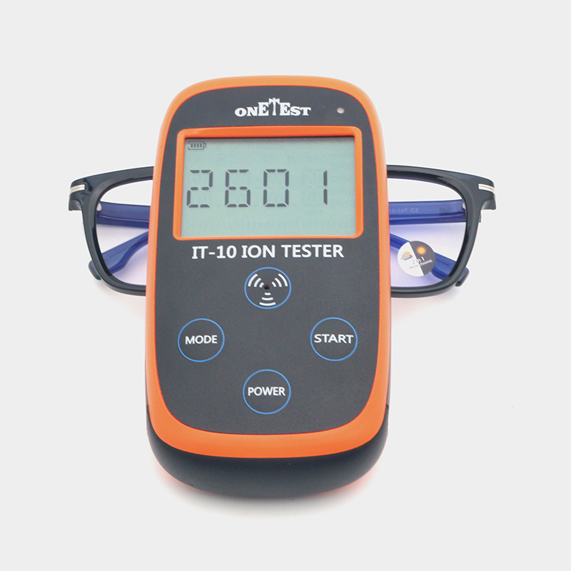 Ionvanta Glasses negative ion test 1200 to 2000 ions per cubic centimeter