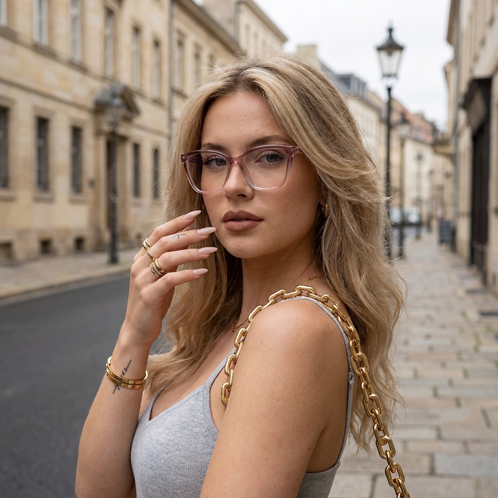 Lirenza Glasses fashionable ladies TR90 optical frames