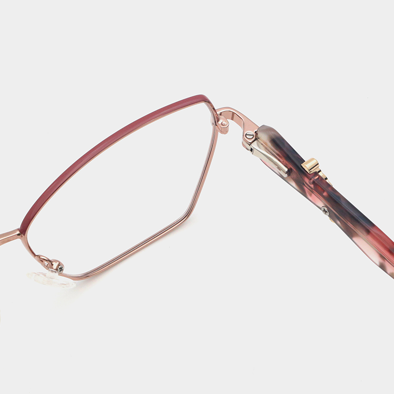 Avelisse Glasses spring hinge detail for flexible optical eyewear