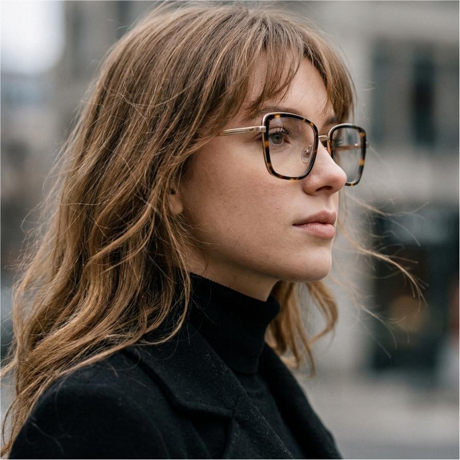 High grade metal optical frames detail