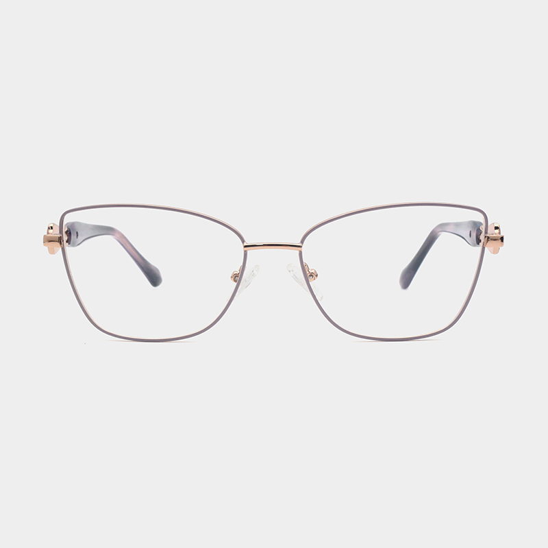Selmira Glasses double color painted metal front close up