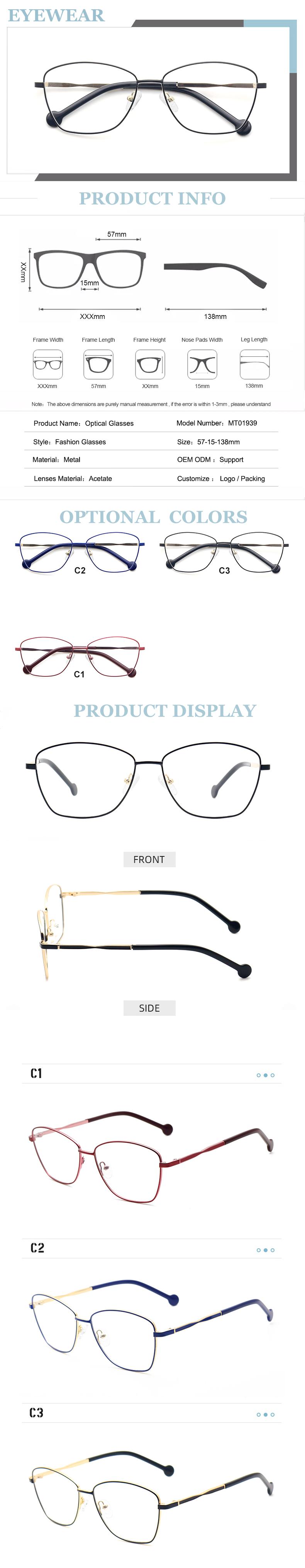 square metal optical glasses