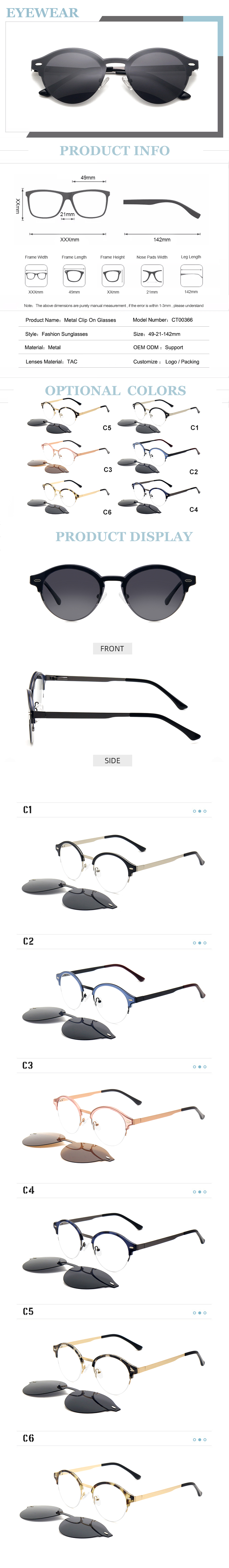 metal clip on glasses
