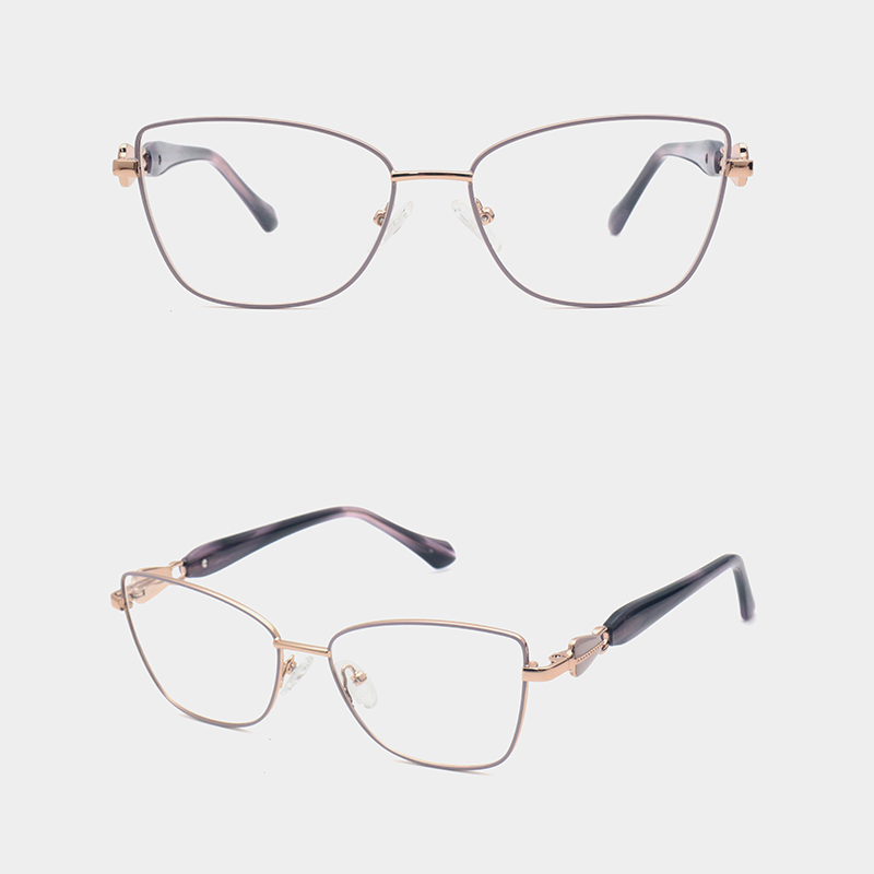 Selmira Glasses fashionable metal optical frames for women with double color front