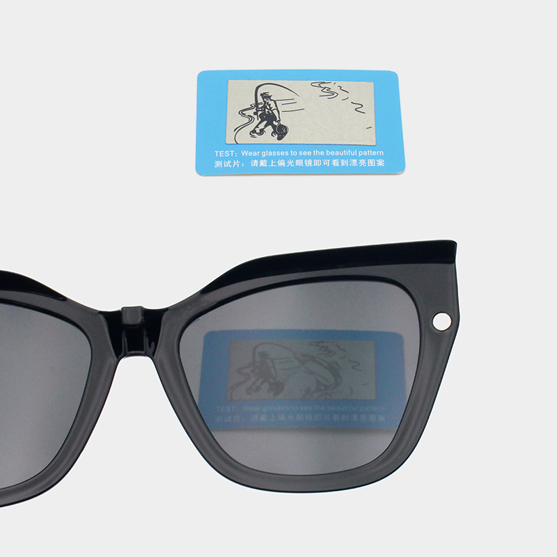 Polarized clip on lens on Marielle Glasses