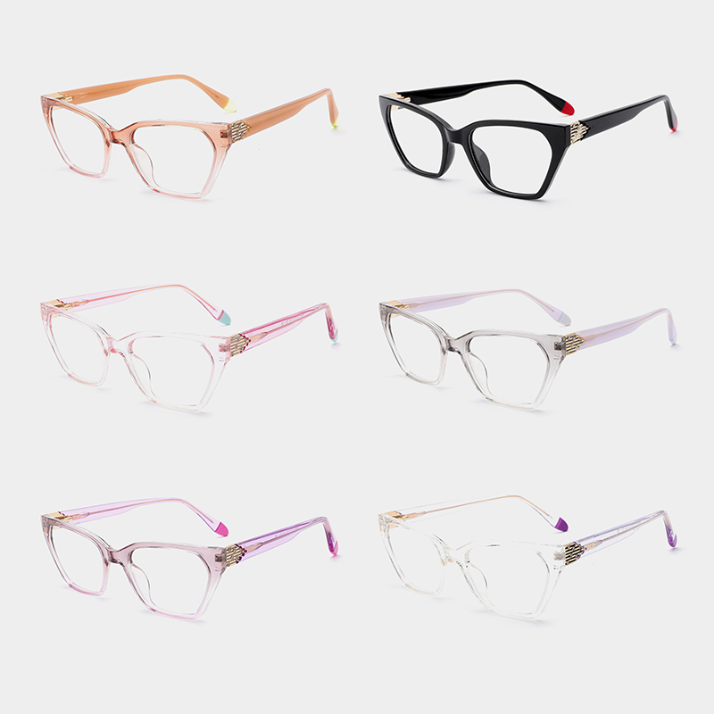 Acetate long temple tip detail on Minerva Glasses