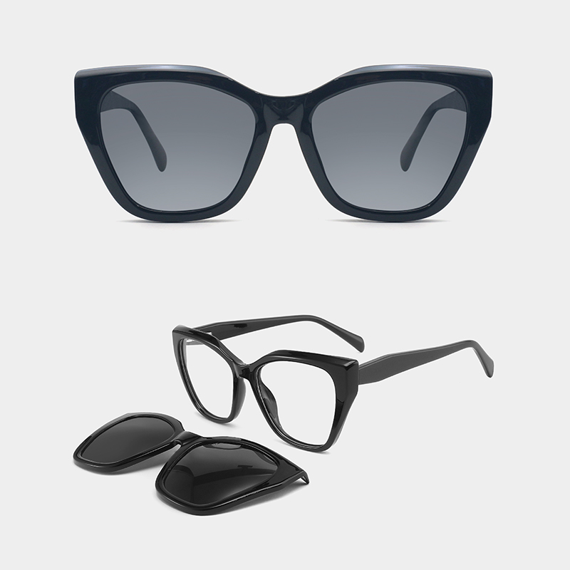 Marielle Glasses female TR90 clip on glasses with polarized lens