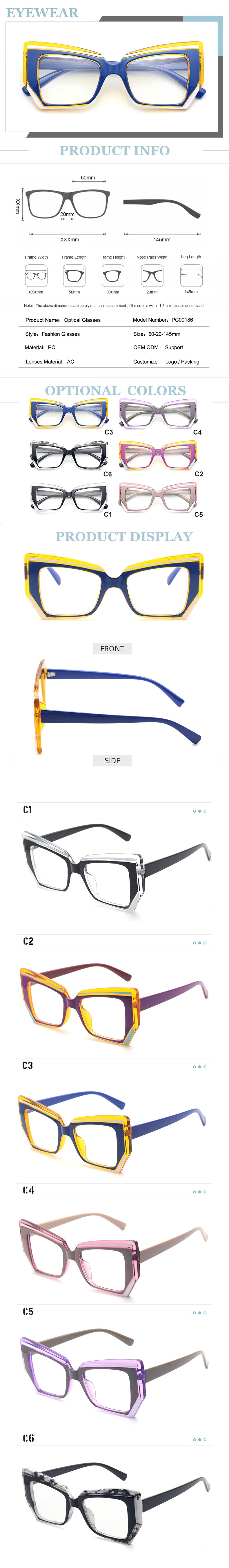 cat eye optical glasses cheap wholesale