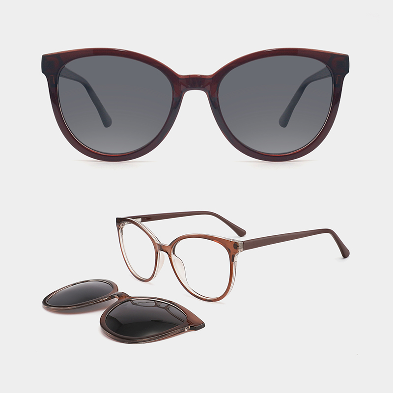 Norelia Glasses female TR90 clip on glasses with polarized lens