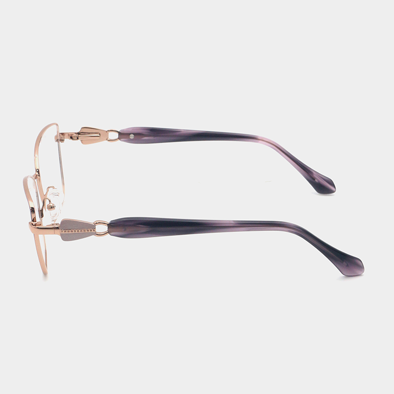 Selmira Glasses elegant metal temple side profile