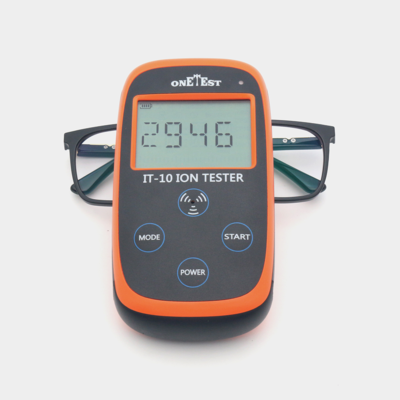 Ionvelle Glasses negative ion test result 1200 to 2000 ions per cubic centimeter