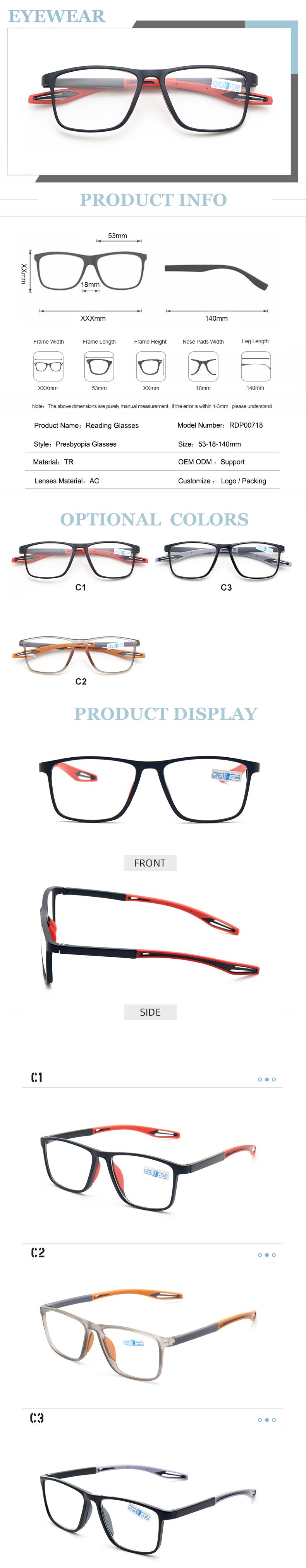 sporting reading glasses