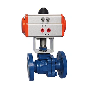 COVNA PN40 Cast Iron Heat Resistant Ball Valve with Pneumatic Actuator