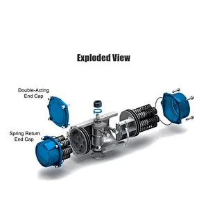 COVNA DN15 1/2 inch 2 Way 3 Piece 1000 WOG High Pressure CF8M Stainless Steel Air Actuated Ball Valve
