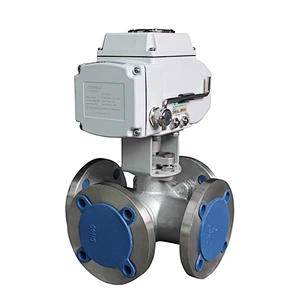 COVNA 4-Way Flange Type Water Automatic Motorized Ball Valve 3 inch