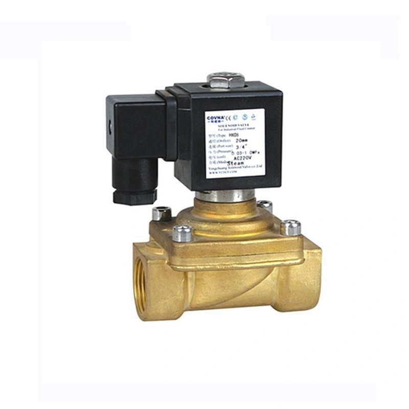 COVNA  DN15 1/2 inch 2/2 DC AC Normally Closed Brass High Temperature Air steam Solenoid Valve