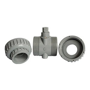 COVNA DN100 4 inch 2 Way 24V DC Motor Operated Plastic PVC True Union Ball Valve