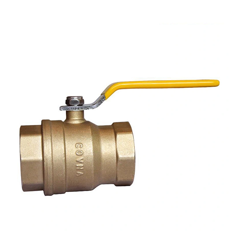 COVNA DN25 1 inch 2 Way Full Port 300 WOG NPT Threaded Brass Lockable Ball Valve with Lever Handle
