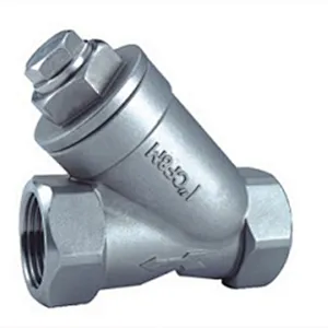 CF8 Y Type Female thread Strainer with end cap plug
