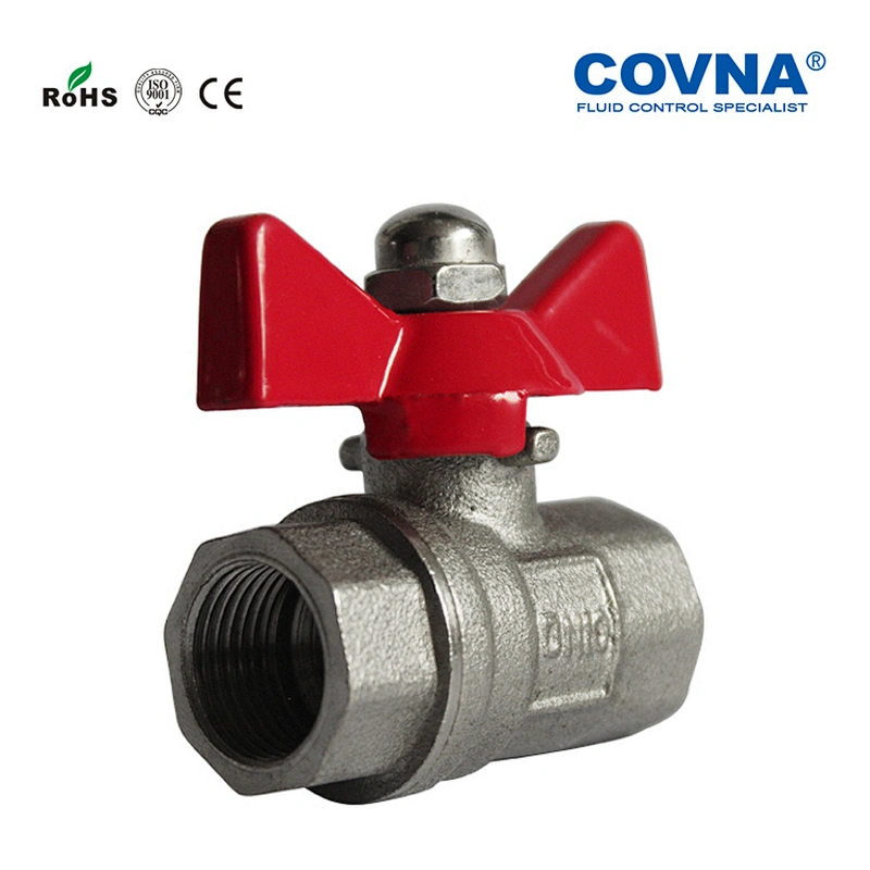 1000WOG 1/8 Inch Brass Butterfly Handle Mini Ball Valve