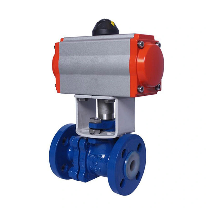 COVNA PN40 Cast Iron Heat Resistant Ball Valve with Pneumatic Actuator
