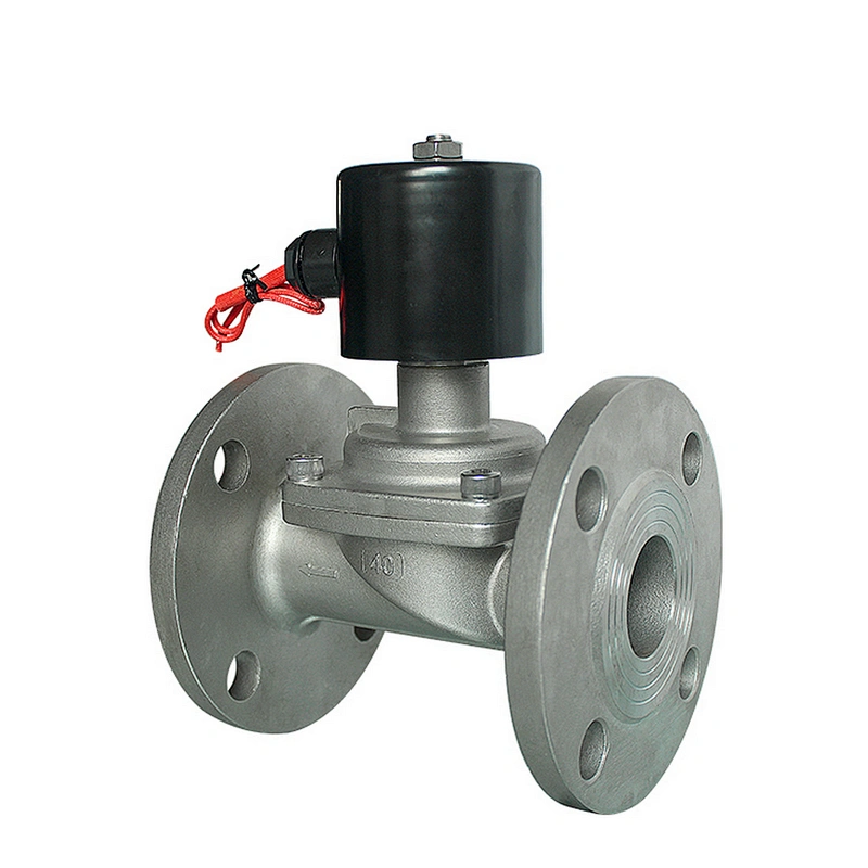 DN50 High Temperature Stainless Steel Flange Piston Solenoid Valve for Steam
