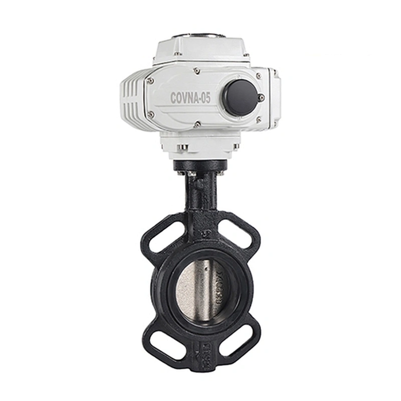DN50 AC220V Cast Iron Butterfly Clamp Electric Valve with FKM Sealing