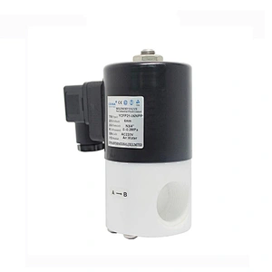 COVNA 2 Way 24VDC Normally Closed Corrosion Resistant PTFE Solenoid Valve for Chemicals