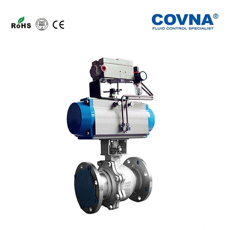Pneumatic Flanged Ball Valve with Positioner