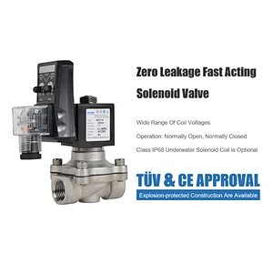 COVNA DN25 1 inch 2 Way 220V AC Normally Closed 304 Stainless Steel Timer Solenoid Valve