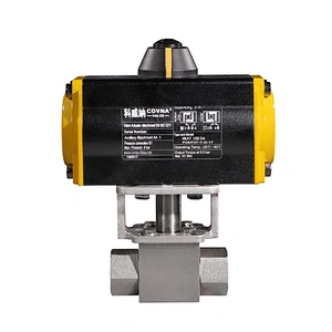 COVNA DN40 1.5 inch 2 Way 5000PSI High Pressure 316 Stainless Steel Pneumatic Actuated Ball Valve
