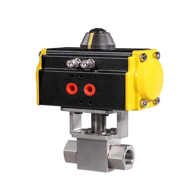 COVNA DN40 1.5 inch 2 Way 5000PSI High Pressure 316 Stainless Steel Pneumatic Actuated Ball Valve