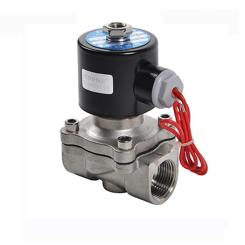 COVNA DN25 1 inch 2 Way 12 Volt Normally Closed Stainless Steel Solenoid Valve