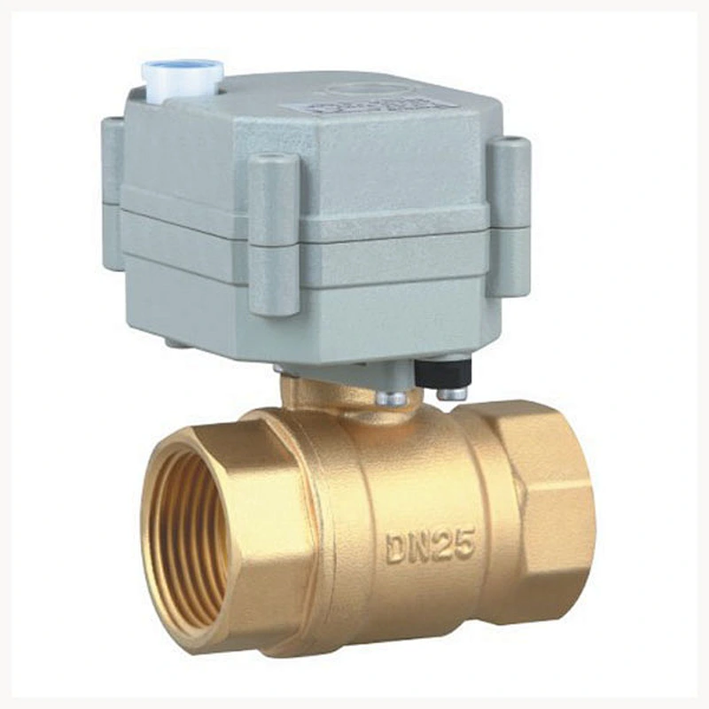 24V DC 4-20mA Mini brass ball valve electric control