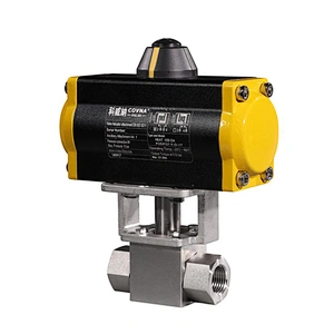 COVNA DN40 1.5 inch 2 Way 5000PSI High Pressure 316 Stainless Steel Pneumatic Actuated Ball Valve