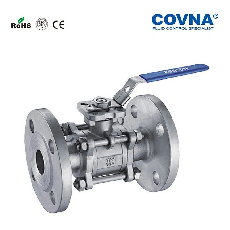 JIS Stainless steel304 3PCS  Flanged Ball Valve